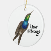 フルーテッドハミングバードベスティーパーソナライズされた セラミックオーナメント (左)
