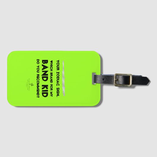 フルートあなたの〔占星術の〕十二宮図サインアンチ-ISOリモン ラゲッジタグ (正面横)