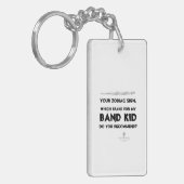 フルートあなたの〔占星術の〕十二宮図サインアンチ-ISO Wht.パーズ。 キーホルダー (正面左)