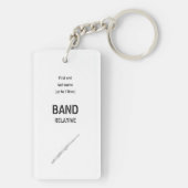 フルートあなたの〔占星術の〕十二宮図サインアンチ-ISO Wht.パーズ。 キーホルダー (裏面)