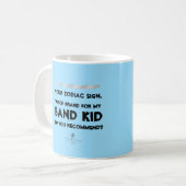 フルートあなたの〔占星術の〕十二宮図サイン氷河ブルーアンチ-ISO コーヒーマグカップ (正面左)