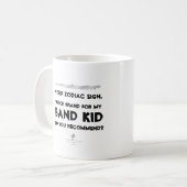 フルートあなたの〔占星術の〕十二宮図サイン白アンチ-ISOコーヒーマグ コーヒーマグカップ (正面左)