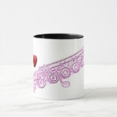 フルートおよびハートのマグ マグカップ (中央)