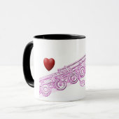 フルートおよびハートのマグ マグカップ (正面左)