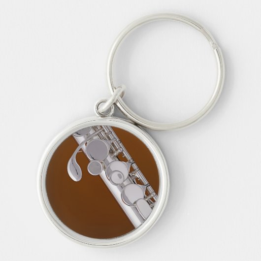 フルートかフルート奏者Keychain キーホルダー (正面)