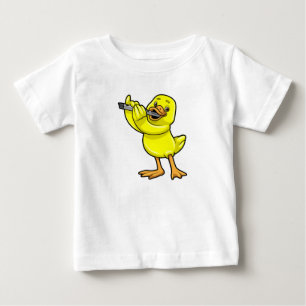 フルートで音楽を楽しむ ベビーTシャツ