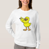 フルートで音楽を楽しむ Tシャツ (正面)