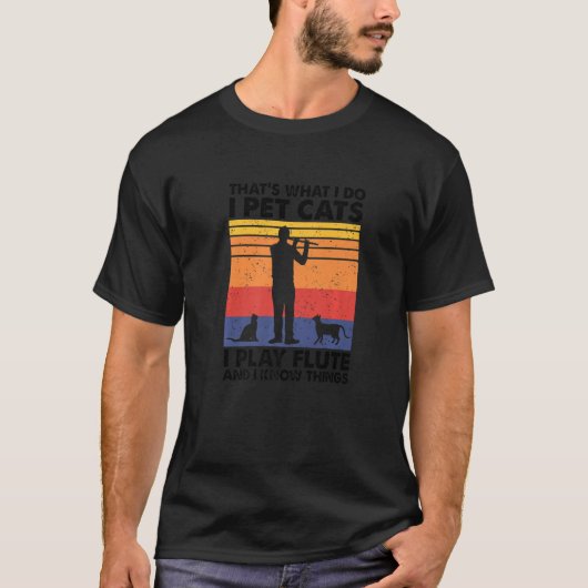 フルートで飼っている猫遊はそういう感じ Tシャツ (正面)
