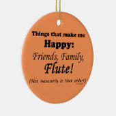 フルートに誘われて嬉しい セラミックオーナメント (右)