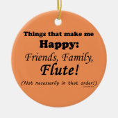 フルートに誘われて嬉しい セラミックオーナメント (正面)