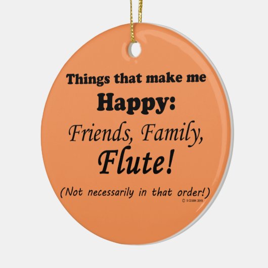 フルートに誘われて嬉しい セラミックオーナメント (左)