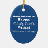 フルートに誘われて嬉しい セラミックオーナメント (正面)