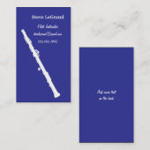 フルートのインストラクターの名刺 名刺 (正面/裏面)