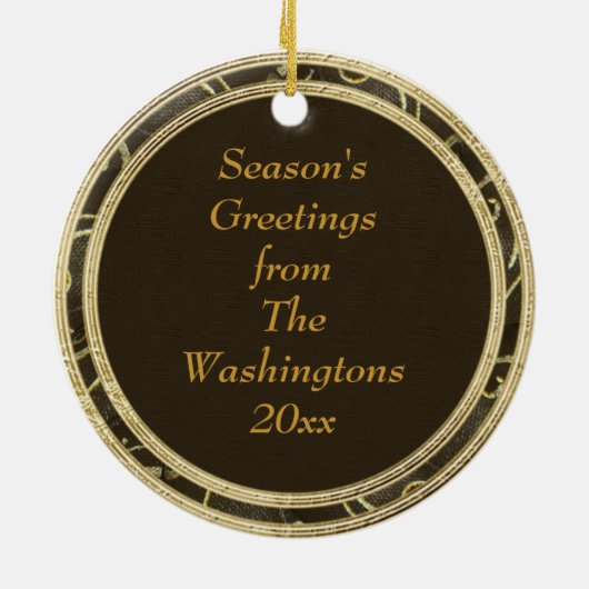 フルートのオーナメントを遊ぶかわいいクリスマスの天使 セラミックオーナメント (裏面)