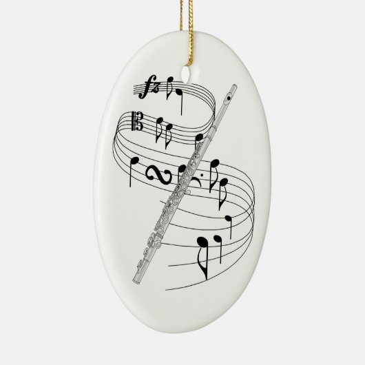フルートのオーナメント セラミックオーナメント (右)