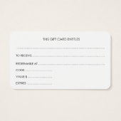 フルートのギフトカード付きパグ、証明書、D10-052115 (裏面)