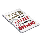 フルートのセクションマーチングバンドトレブル醸造 ノートブック (右側)