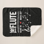 フルートのハート シェルパブランケット (正面(横))