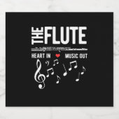 フルートのハート ビールラベル (シングルラベル)