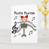 フルートのプレーヤーカード カード (黄色い花)