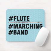 フルートのマーチングバンドのハッシュタグ マウスパッド (マウス)