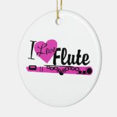 フルートのマーチングバンド写真が大好き セラミックオーナメント (左)