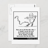 フルートのリメリックを持つエドワード・リアの老人 ポストカード (正面/裏面)