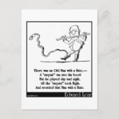 フルートのリメリックを持つエドワード・リアの老人 ポストカード (正面)