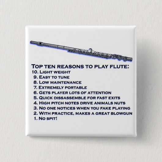 フルートの上10 缶バッジ (正面)