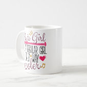 フルートの女の子の方法クーラープレーヤーのおもしろいなコーヒー・マグバンド コーヒーマグカップ (正面左)