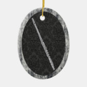 フルートの楕円形のオーナメントのペンダント セラミックオーナメント (正面)