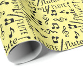 フルートの楽器 ラッピングペーパー (ロールコーナー)