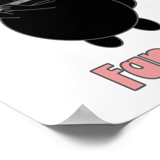 フルートの熱狂的な黒猫 ポスター (角)