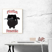 フルートの熱狂的な黒猫 ポスター