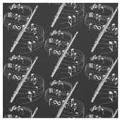 フルートの生地-暗闇 ファブリック (見本)