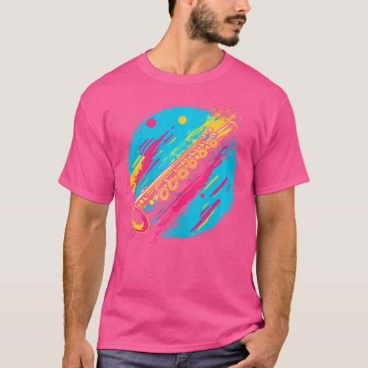 フルートの色の斑点 Tシャツ (正面)