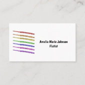 フルートの虹をパーソナライズ 名刺 (正面)