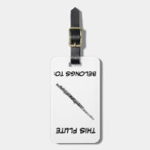 フルートの認識票 ラゲッジタグ (正面縦)