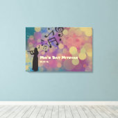 フルートの選手の女の子バルミツワーサインイン盤 キャンバスプリント (インサイチュ (ウッドフロア))