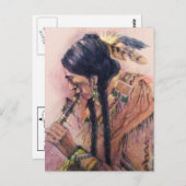 フルートの選手はがき ポストカード (正面/裏面)