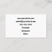 フルートの青をパーソナライズ 名刺 (裏面)