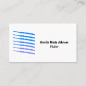 フルートの青をパーソナライズ 名刺 (正面)