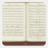 「フルートの魔法」の直筆コピー スクエアシール (正面)