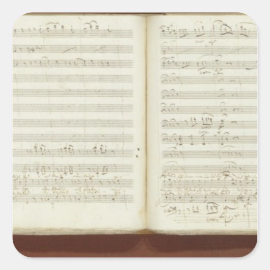 「フルートの魔法」の直筆コピー スクエアシール (正面)