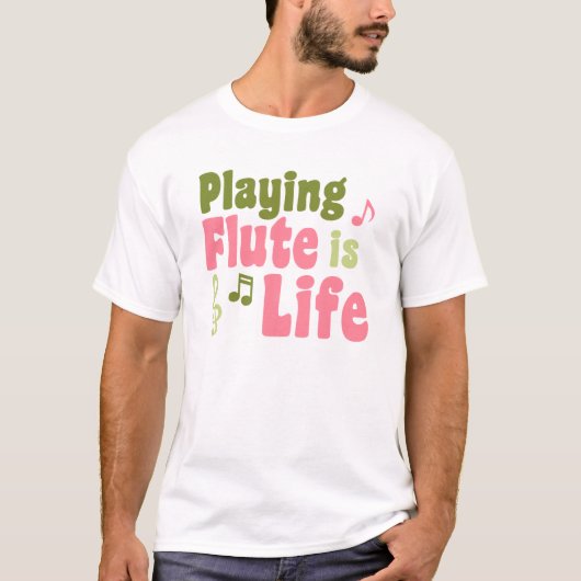 フルートは命である Tシャツ (正面)