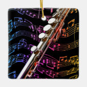 フルートは私のパッションメタルオーナメント セラミックオーナメント (正面)