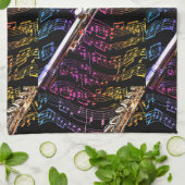 フルートは私の情熱_ キッチンタオル (折り畳み)