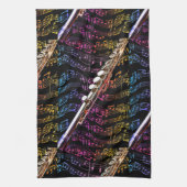 フルートは私の情熱_ キッチンタオル (縦)