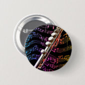 フルートは私の情熱_ 缶バッジ (正面&裏面)