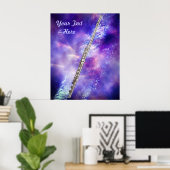 フルートまたはフルートミュージシャンポスター ポスター (ホームオフィス)